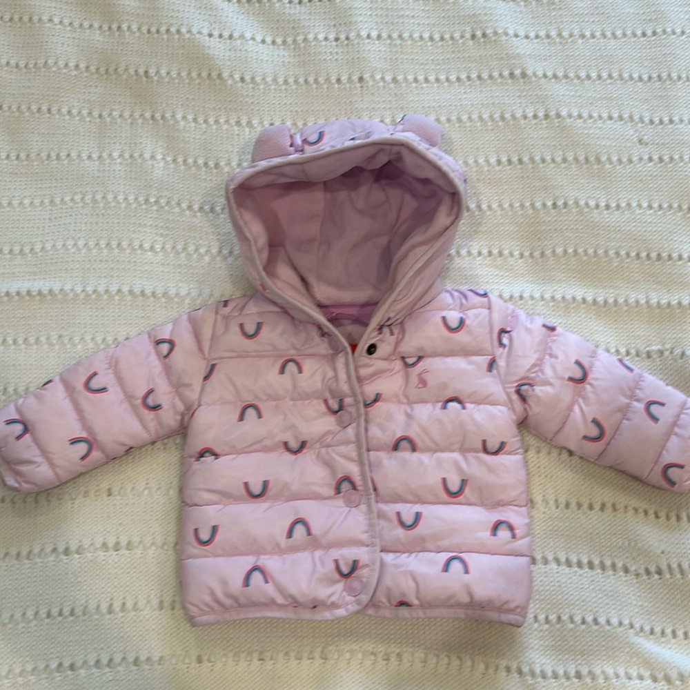Joules baby girl pink jacket 3M